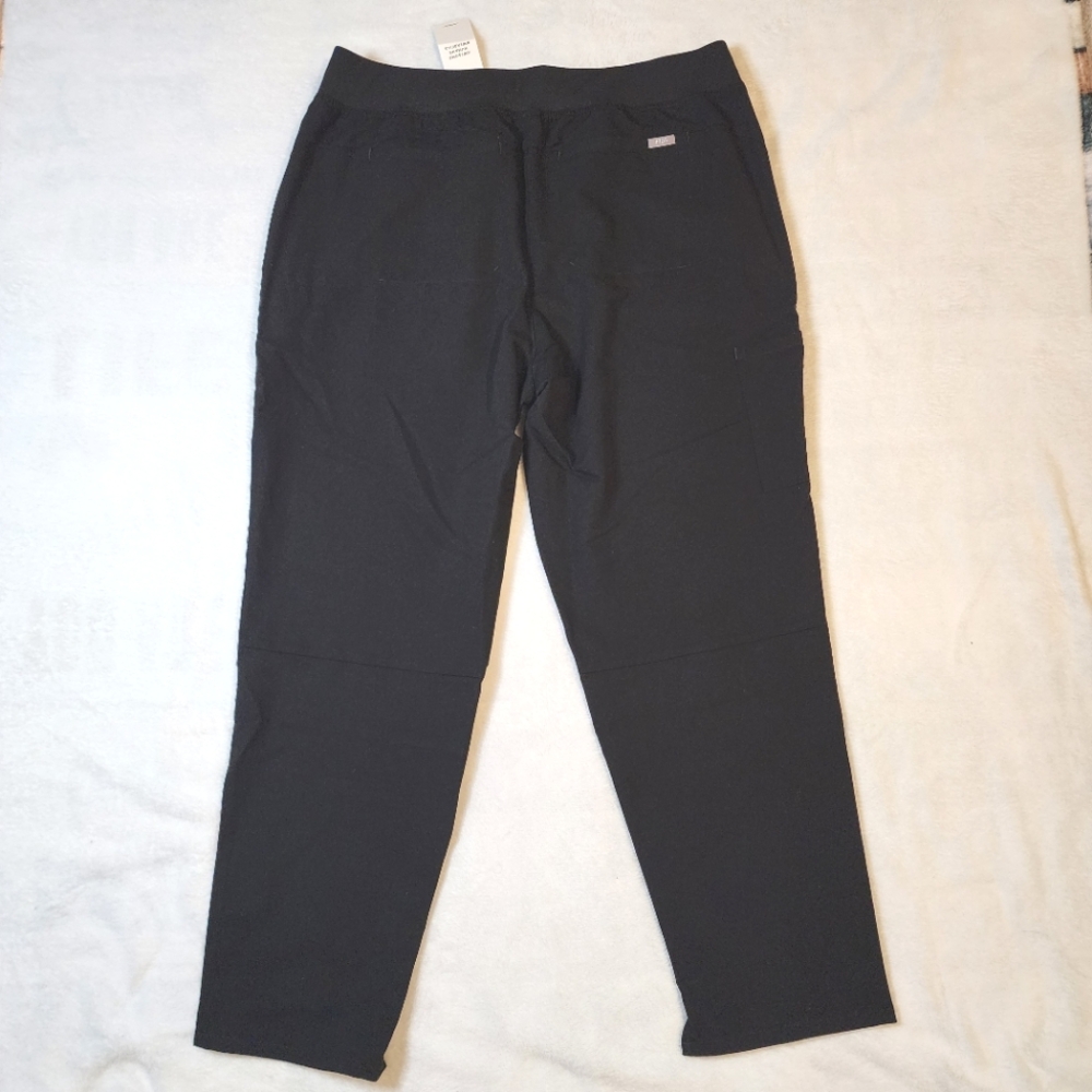 Figs Women's High Waisted Alva Skinny Tapered Scrub Pants Black 2XL - Tall - Picture 3 of 9